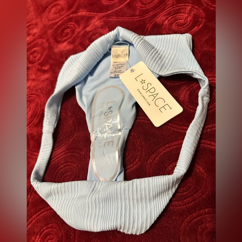 NWT L*SPACE Pointelle Rib Siren Bikini Top & Pointelle Rib Cabana Bikini Bottom - Picture 7 of 9